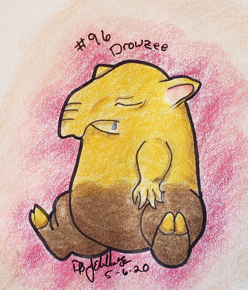 toris014's tweet image. Day 141 of the 151: #Drowzee
This sleepy #pokemon engulfed by dream mist was picked out by the daughter of one of my best friends sister
#Pokedex #96
If you think that you had a good dream, but you can't remember it, a Drowzee has probably eaten it
#illustration #art #artoftheday