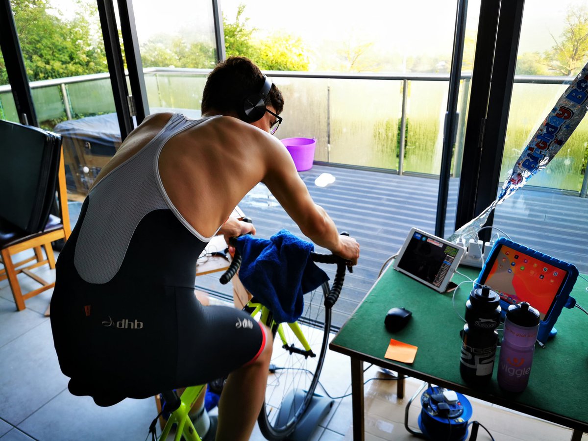 bigsi13's tweet photo. Happy birthday @tri_elliot - 15 today. 15 hours on @GoZwift before 23:58 tonight which was the time he was born. A big charity challenge https://t.co/KjKVXrSy9b @ACTcharity https://t.co/OsaETcTa1F