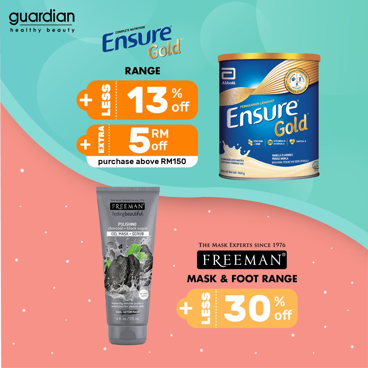 GuardianMYS's tweet photo. Dapatkan item must-have you dari participating brands: Revlon, Nano White, Sunsilk, Ensure Gold, Freeman dan 𝘽𝘼𝙉𝙔𝘼𝙆 𝙇𝘼𝙂𝙄!✨

SHOP SEKARANG: https://t.co/Q6YI49pSIf🛍️📱💻

#GuardianMY #GuardianOnline #JomGuardian #GuardianSquad #GuardianPromo #OnlineExclusive #BrandFair https://t.co/ahhg3cR8pQ