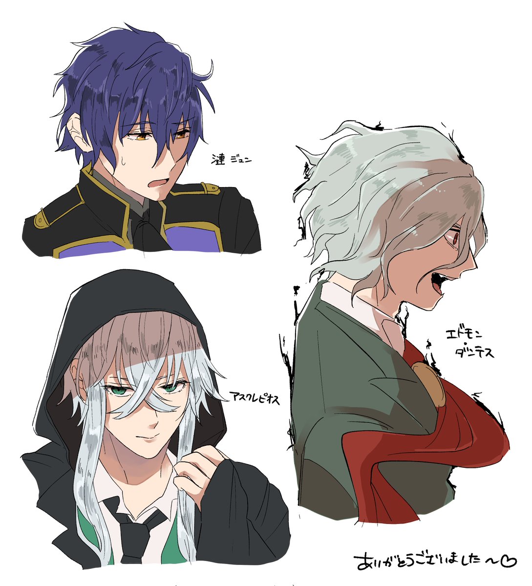 # リプ来たキャラの顔だけ描く

リプありがとうございました!描いた事ないキャラばっかりだったので新鮮で楽しかったです～!! 