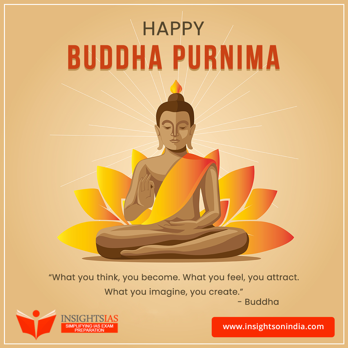 May Lord Buddha remove all the obstacles &amp; bestow you with eternal bliss, peace &amp; happiness throughout your life. #HappyBuddhaPurnima!

#BuddhaPurnima2020 #Buddha #CivilServices #CivilServiceExamination #IASCoaching #UPSC #InsightsIAS #IAS #Delhi #Bengaluru #Bangalore #Hyderabad