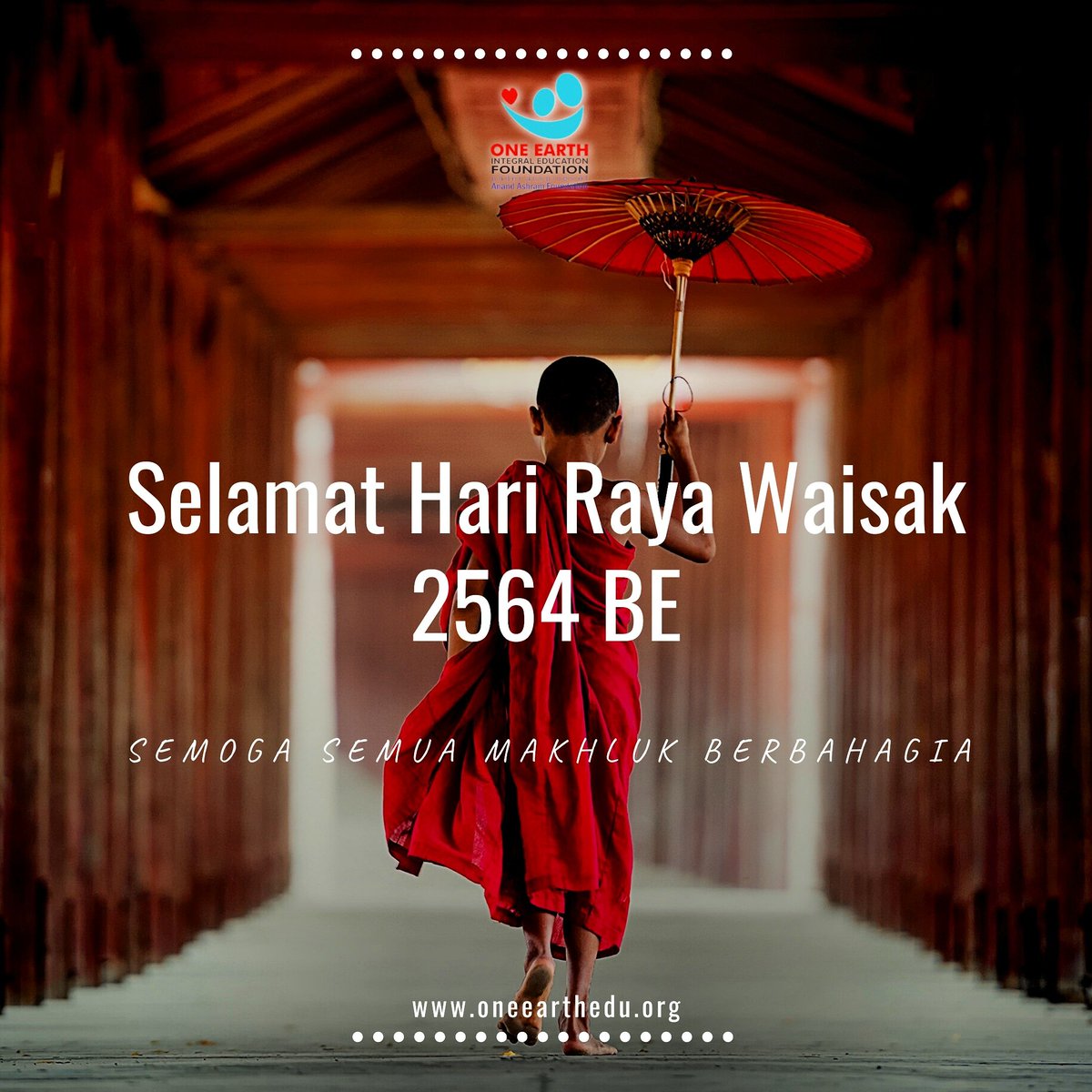 oneearthedu's tweet photo. Semoga semua hal yg terjadi saat ini dapat menjadikan kita untuk semakin mengasihi semua makhluk ciptaan Nya
Semoga kedamaian dan kebahagiaan sejati selalu menyertai kita
Selamat Hari Raya Waisak
#waisak2020 #oneearthintegral #anandashram #edukasikesehatan #giziseimbang #polaasuh https://t.co/V4dNAochAu