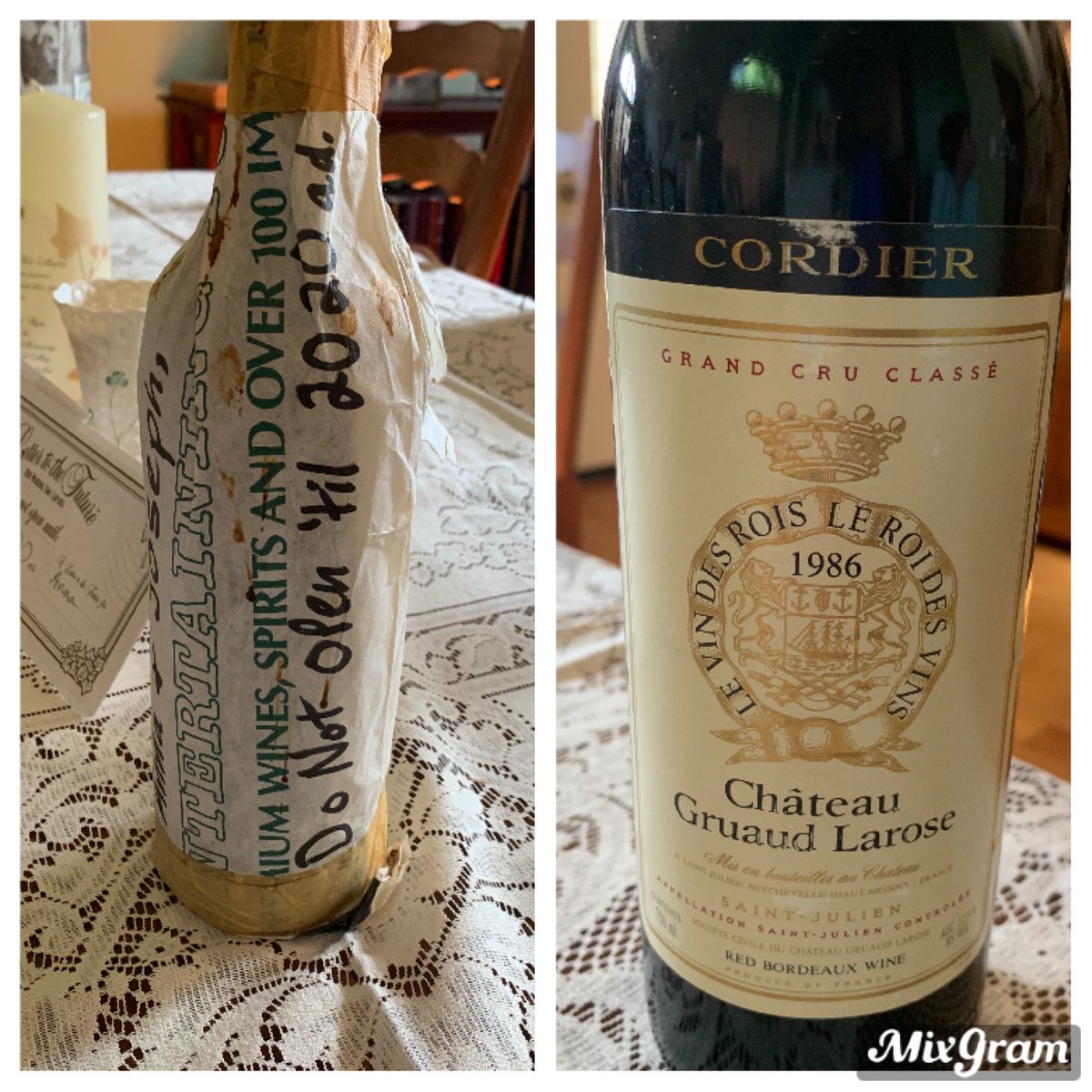 annieandisabel's tweet photo. @somegoodnews Tonight my husband and I celebrated 25 years of marriage while quarantined. Opened up a wedding time capsule which included letters from two of my late grandfathers which was incredibly special and letters we wrote to each other plus a wedding gift bottle of wine. #SGNLoveStory https://t.co/8glRoLbY8a
