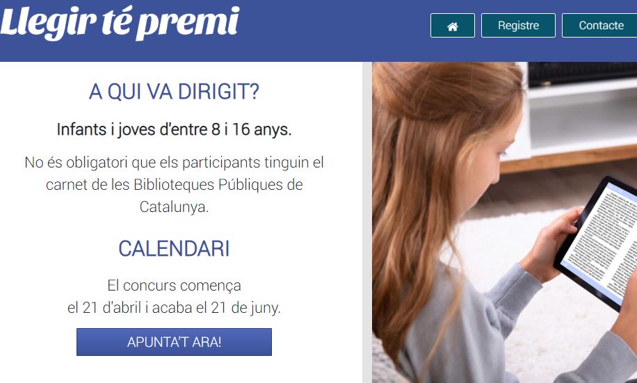 bibliotequescat's tweet photo. 📣Ràpid! Inscriviu-vos a #LlegirTéPremi Els joves participants ja han finalitzat 5000 lectures!
⏰ Del 21 d'abril al 21 de juny 
👉 https://t.co/UAfm82eASC  #bibliotequescat #JoEmQuedoACasa #LaCulturaACasa #Bibliotequesacasa @Legiland @cultura_cat @joventutcat @puntedu https://t.co/rvfv6LMfIQ