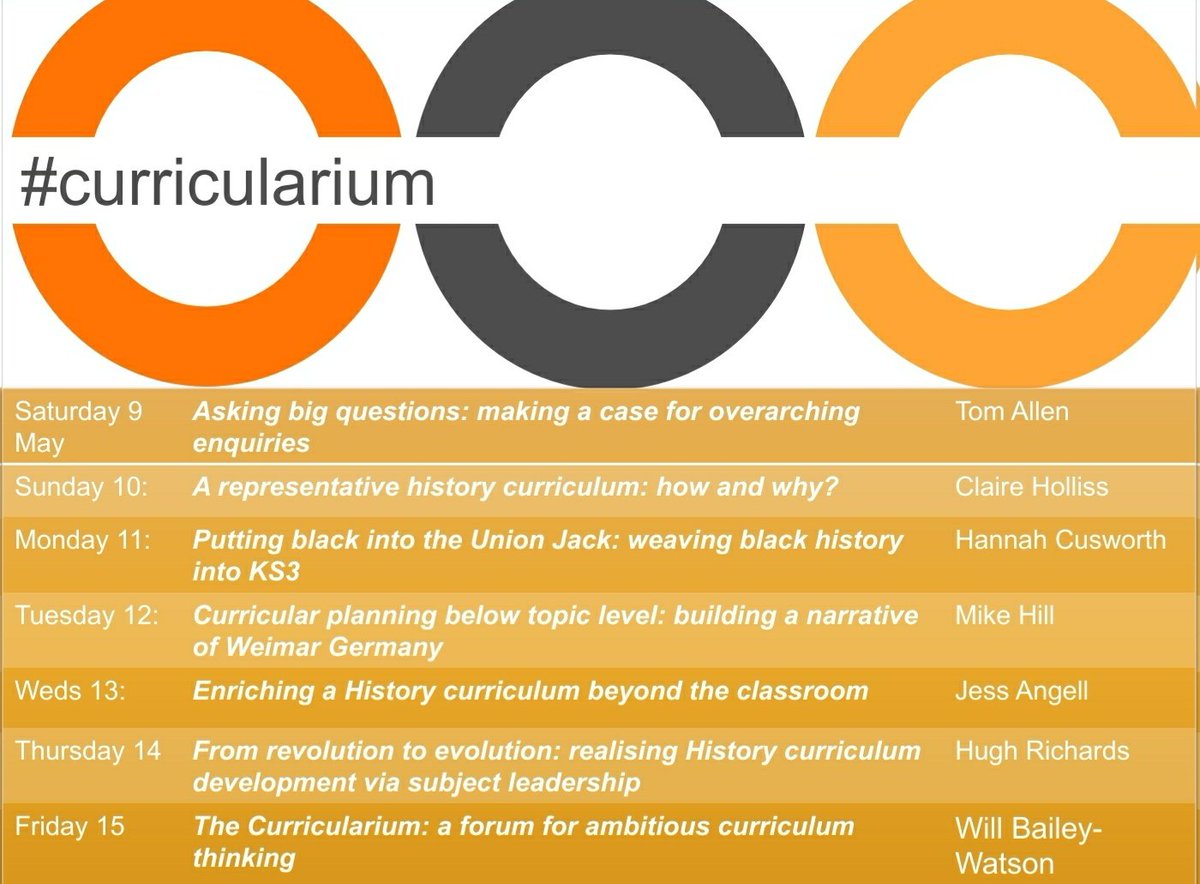 mrwbw's tweet photo. Still getting messages asking if it is too late to register for the #curricularium...

...not at all! Two days still sign up. Six history teachers talking all things history curriculum. 

Simply email curriculariumhistory@gmail.com before 10am on Saturday morning #historyteacher https://t.co/fvEqLijIqm
