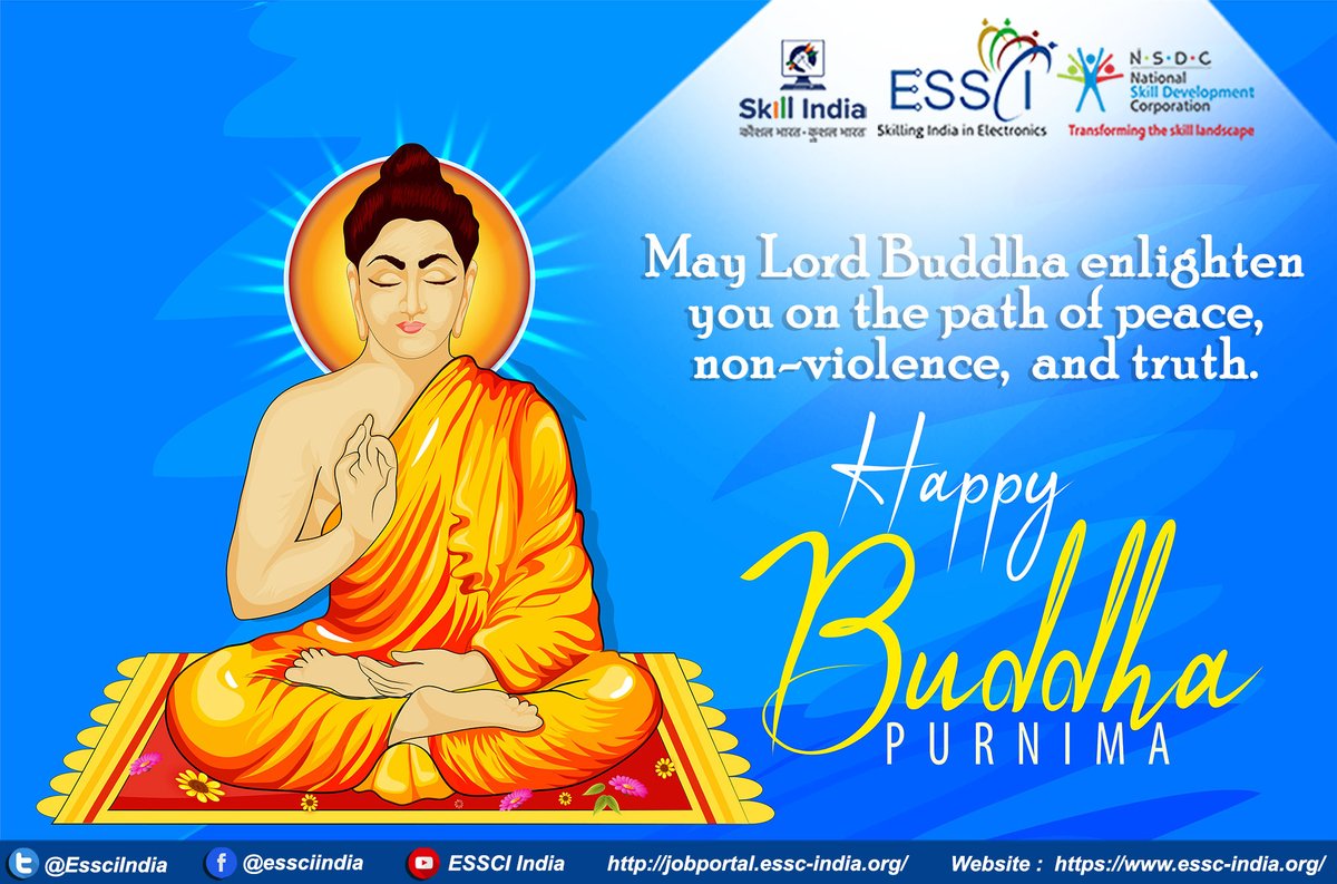 EssciIndia's tweet photo. May Buddha Purnima's full moon today remove the darkness of ignorance from our lives and guide us to the path of peace and enlightenment!
#BudhPurnima #बुद्ध_जयन्ती
#SkillwithESSCI https://t.co/xOcV0YJR02