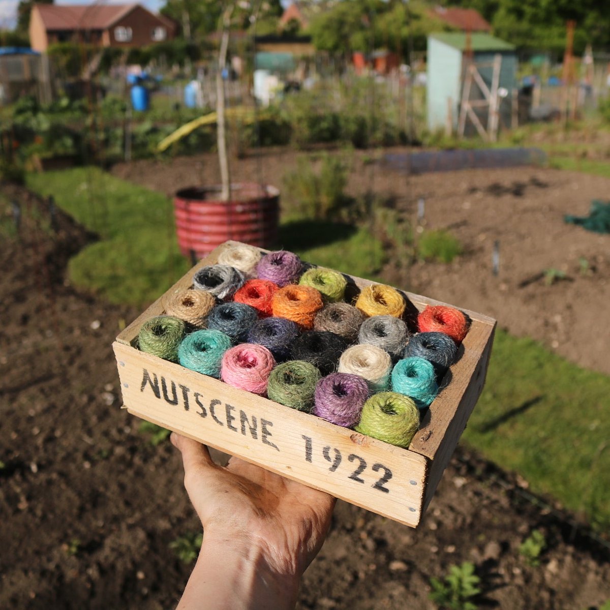 My box of twine is still going strong and still makes me smile everytime I see it! Over the past couple of years the perfectionist in me has been too scared to use any of the colours and ruin the display 😂 #allotment #gardentwine #gardener