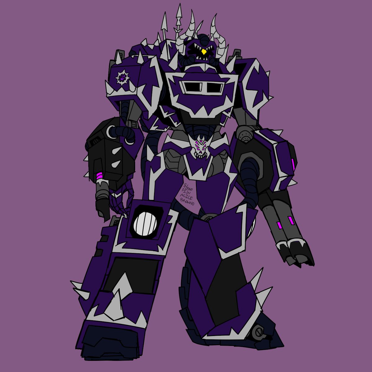 Heres Shockwave as a Chaos Predator Tank in his own scheme, Black Legion sc...