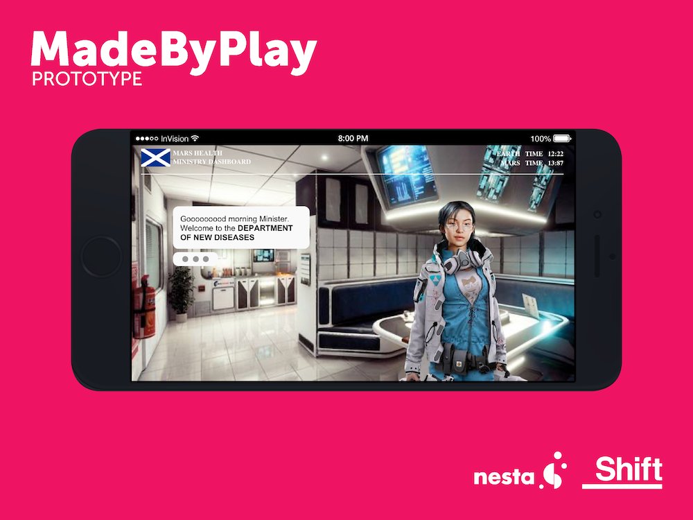 shift_org's tweet photo. This week our @WeAreMadeByPlay team has been #playtesting a prototype game with #youngpeople in #Scotland 🏴󠁧󠁢󠁳󠁣󠁴󠁿

It's all about imagining the #future of health data so of course we went to Mars! 🚀🌕

Thanks to funding from @nesta_uk #DataDialogues https://t.co/kqNQ5kL0pJ