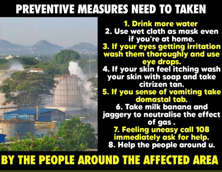 iamshildhan's tweet photo. Stay alert stay safe... #VizagGasTragedy https://t.co/JxIHlEj1sI