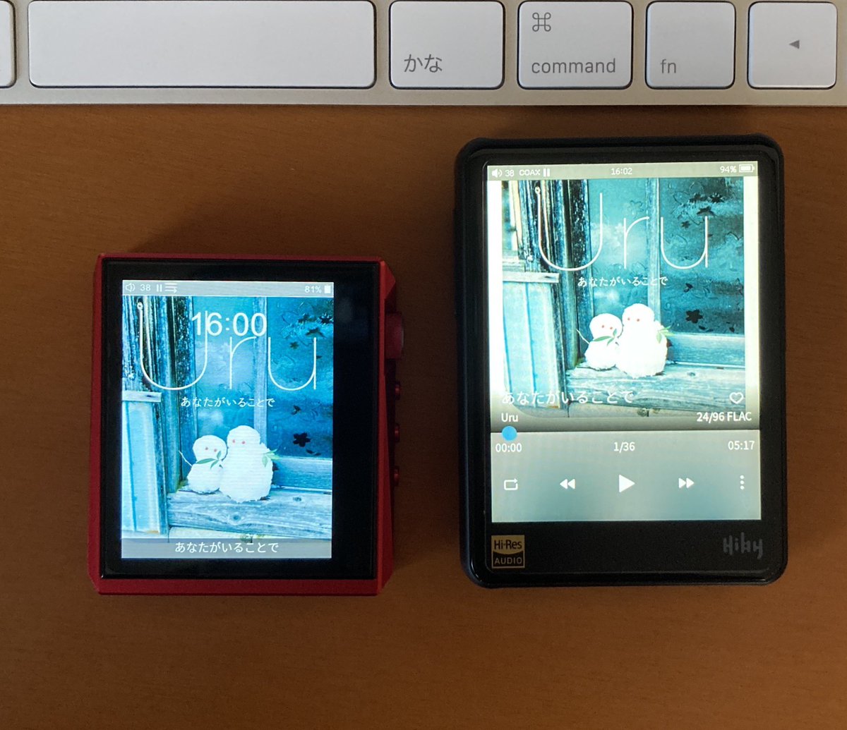 Jiiji32's tweet photo. HIDIZS AP80 PRO レッドもいい色してるし、音もいい。ちゃんと技適もある。Hiby R3 Pro と並べてみると小ささが分かる。どちらかを手元に残したいと思案中。音はAP80 PROの方が好きだがR3 Proのバッテリーの持ちと、BT5.0は捨てがたい。さて🤔
#HIDIZS #AP80 #Hiby #R3 #PRO https://t.co/hmDtZCc6qg