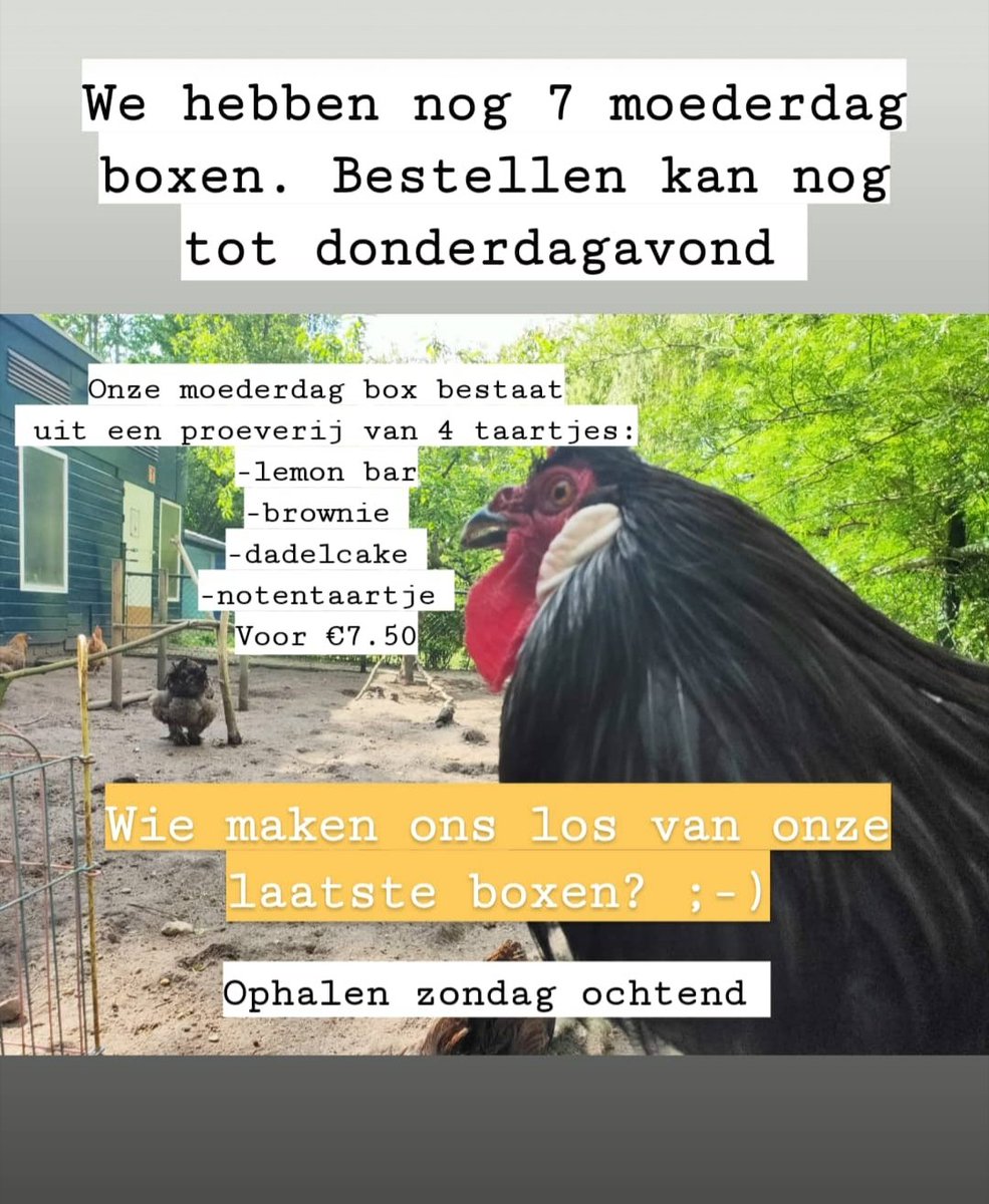 Zondag is het moederdag. Speciaal voor moederdag hebben wij een proeverij. Bestellen kan tot vanavond!