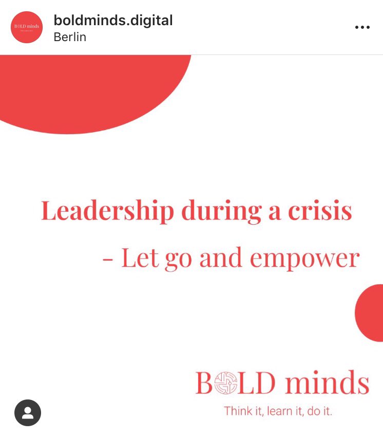 BOLDminds_dig's tweet photo. 🚨Leadership during a crisis 🚨

What does it take to lead during a crisis? What have we seen happening in Germany already? 

Check out our newest article: https://t.co/C4bm7JaHTv

#boldminds #leadership #innovation #empower #berlin @sabrinakonzok https://t.co/VD795lijgg
