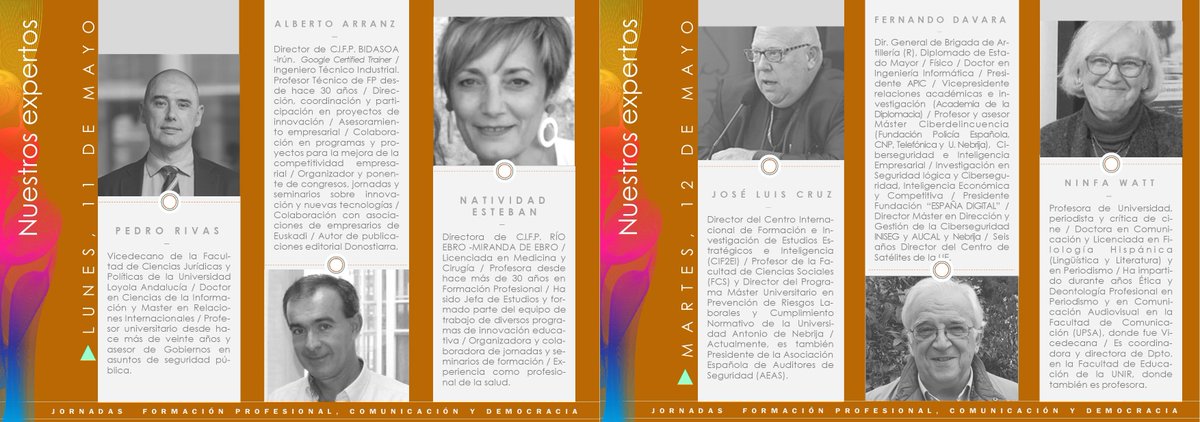 GloriaGilT's tweet photo. 🚩Jornadas #FPComunicaciónyDemocracia. Del 11-14 de mayo. On-line 👉https://t.co/DTXGLQnsk4 y sin inscripción.
Organiza: @CIFPMEDINA
Colabora: @usal
#FSE_AulaEmpresaCyL #AE_PUB_2019_315 @educacyl https://t.co/aWKcX2h2zs
