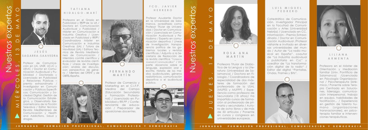 GloriaGilT's tweet photo. 🚩Jornadas #FPComunicaciónyDemocracia. Del 11-14 de mayo. On-line 👉https://t.co/DTXGLQnsk4 y sin inscripción.
Organiza: @CIFPMEDINA
Colabora: @usal
#FSE_AulaEmpresaCyL #AE_PUB_2019_315 @educacyl https://t.co/aWKcX2h2zs