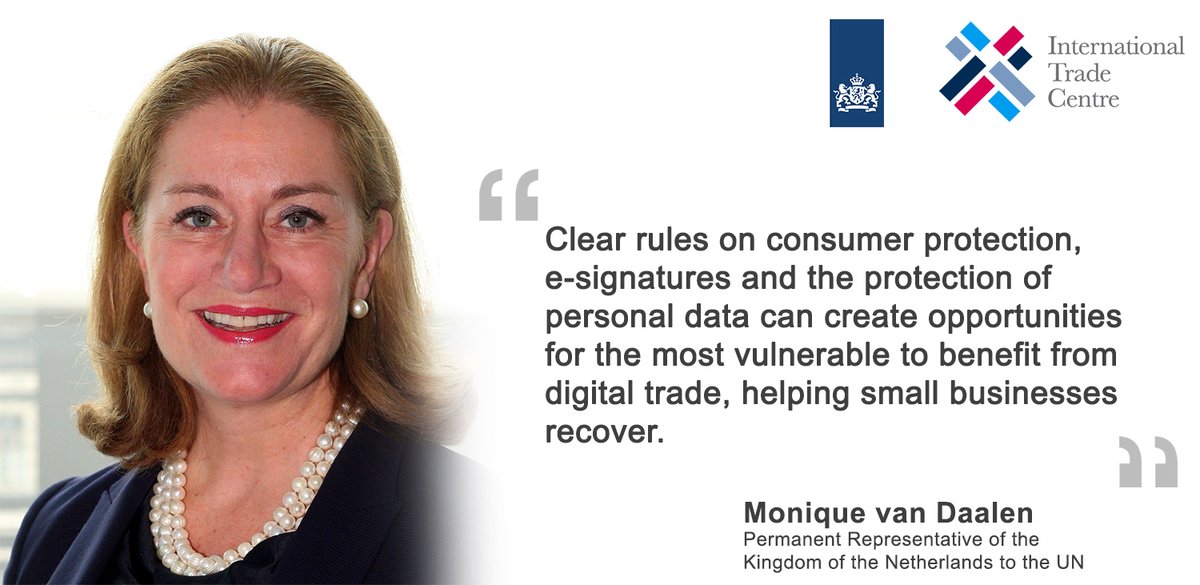 ITCnews's tweet photo. A rapid and inclusive shift to online solutions while ensuring safety in the digital world can soften the blow of #COVID19 to small businesses greatly👉https://t.co/A9phQti7eV
ITC appreciates the Netherlands' strong support across its programs and projects for #SMErecovery. https://t.co/Peko4rEM9J
