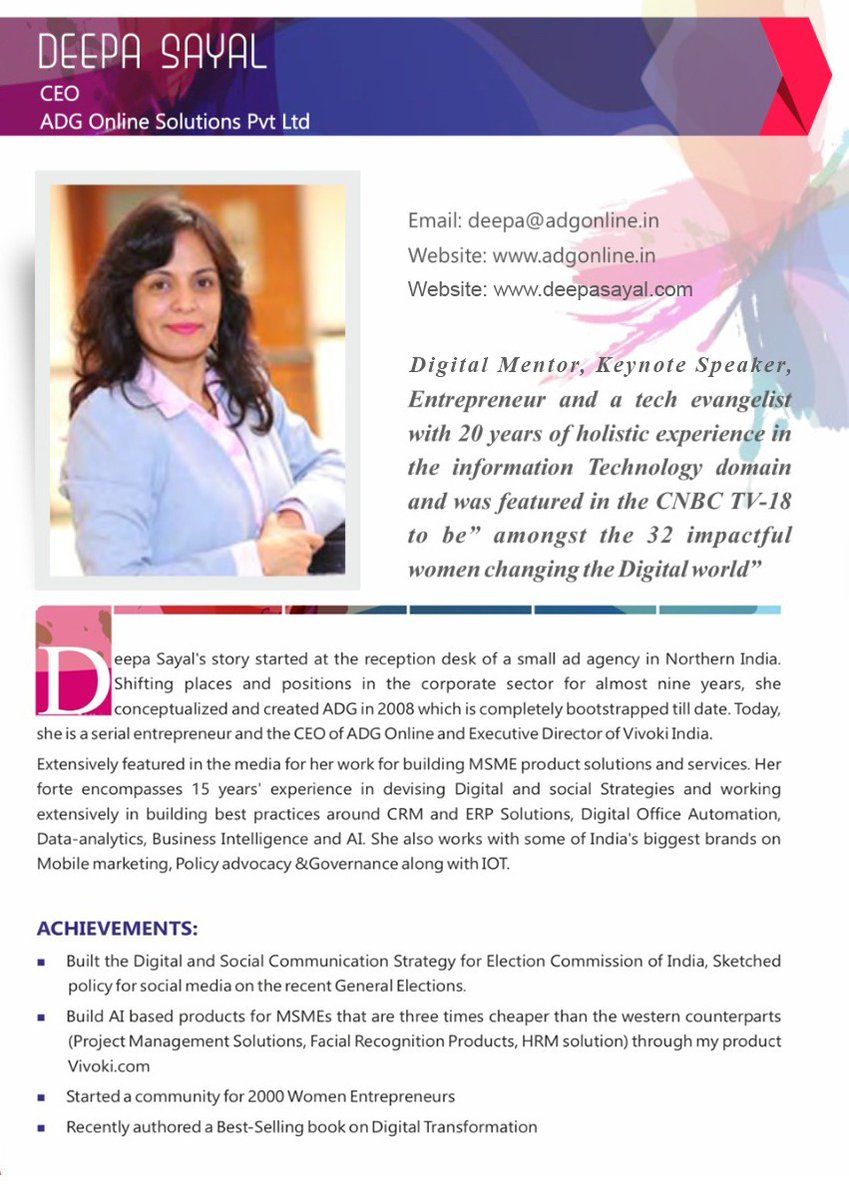 ADG_OnlineSOL's tweet photo. A big shout out and Congrats to Our CEO Ms. Deepa Sayal gets featured in Compendium of 100 Women Entrepreneurs in MSME by Ministry of Small, Medium and Micro Enterprises. The compendium was successfully unveiled by Hon’ble Minister Shri Nitin Gadkari. 

#ProudADGians #MSME #FICCI https://t.co/oMZ6YNPRui