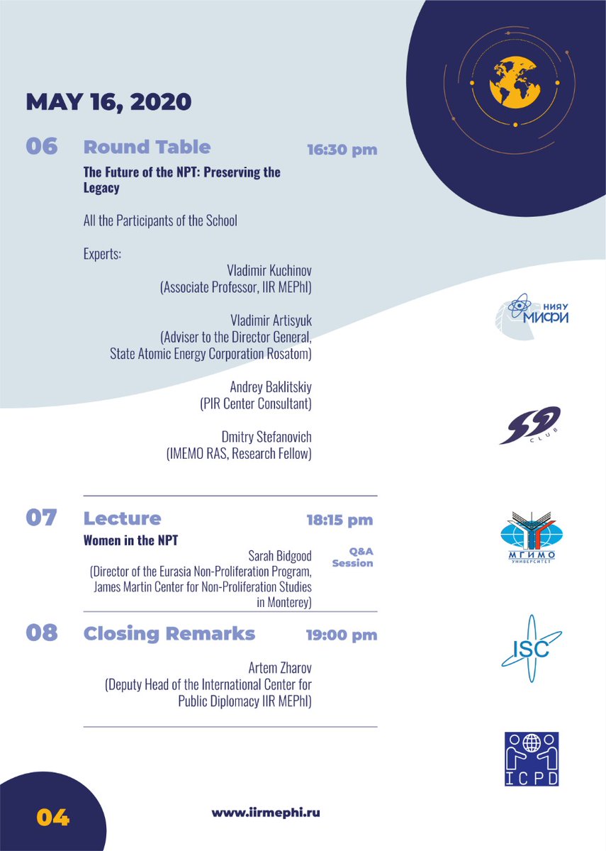 ✅ We’re excited to unveil the Program of the II Science Diplomacy School. 
✅ Join us on May 15-16, 2020. 
✅The application is still open!