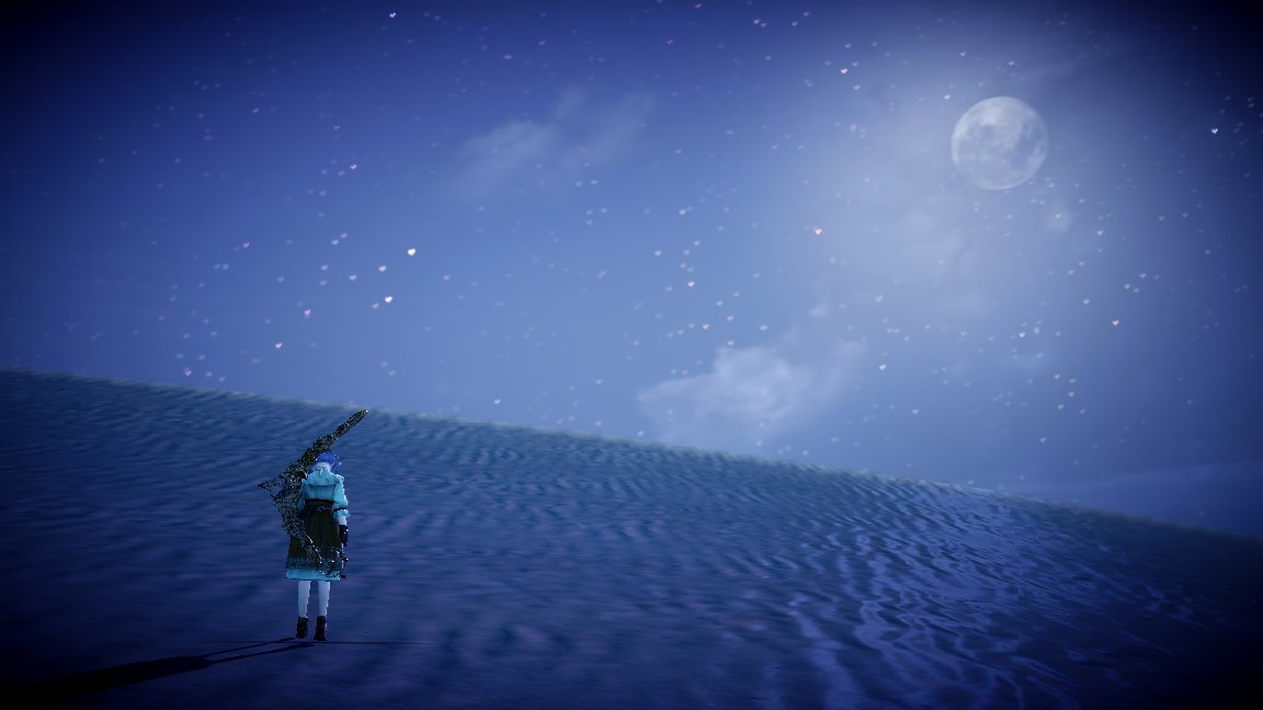 NukoRock's tweet photo. 大砂漠には月と太陽あるのイイね(*´ω｀*) https://t.co/L8hPScxJUD