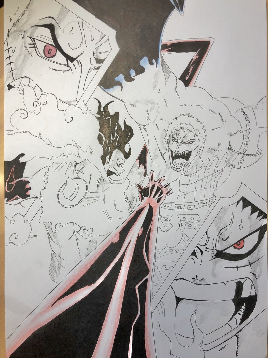 リュオ One Piece巻より一部模写 カタクリ戦は何度見ても最高 イラスト イラスト練習中 イラスト初心者 イラスト好きさんと繋がりたい 絵描きさんと繋がりたい Onepiece