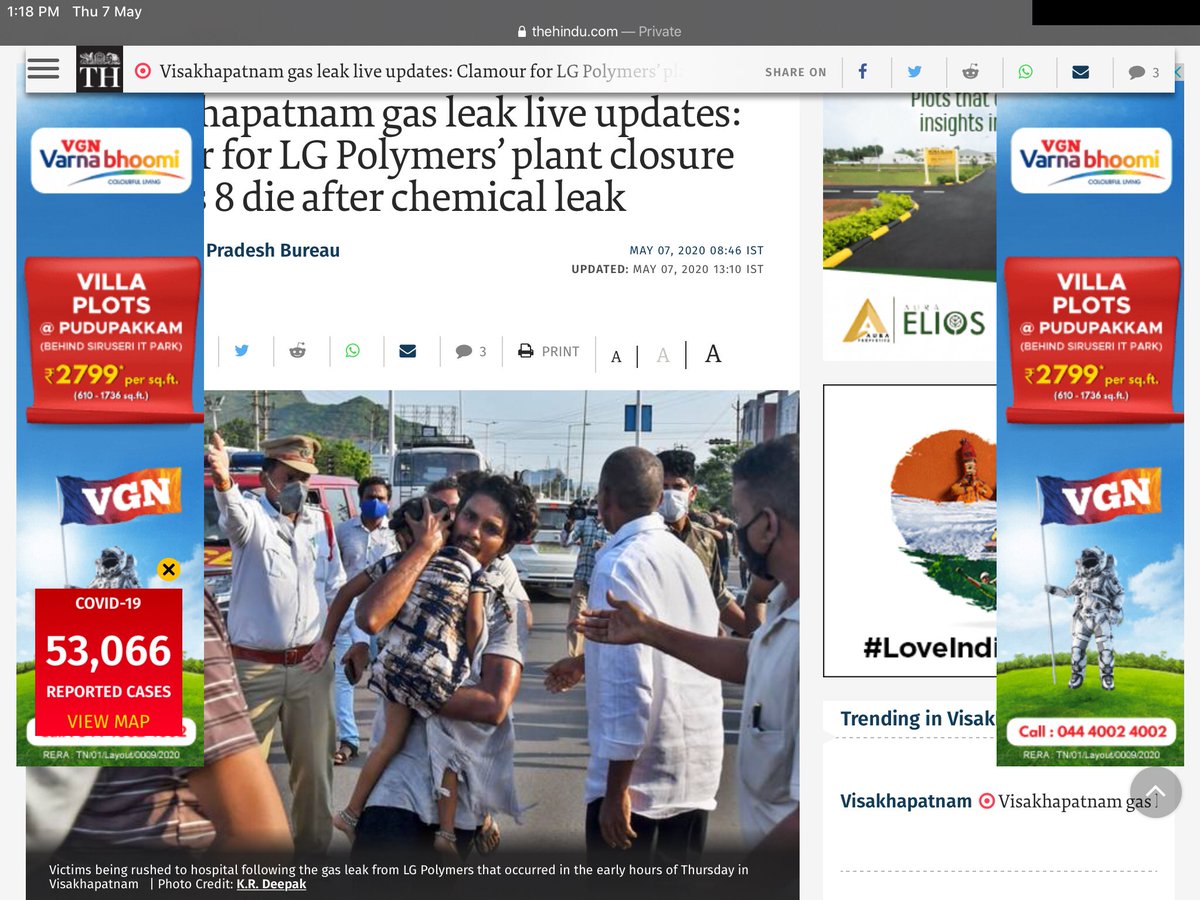techmechanic_me's tweet photo. This is how it looks trying to read @the_hindu on an iPad. I understand the need to run ads but this isn't encouraging me to pay and subscribe. https://t.co/UYP3Y5xGWp