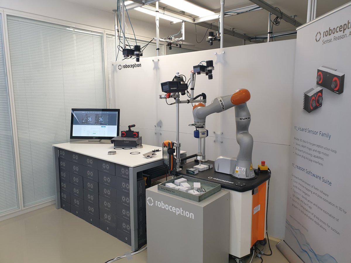 roboceptionGmbH's tweet image. Everything's quiet at our lab this morning - after a long day of livestreaming our #robotvision solutions for #smartautomation yesterday. You missed it? The equipment is still set up: Just get in touch for you personal live demo!