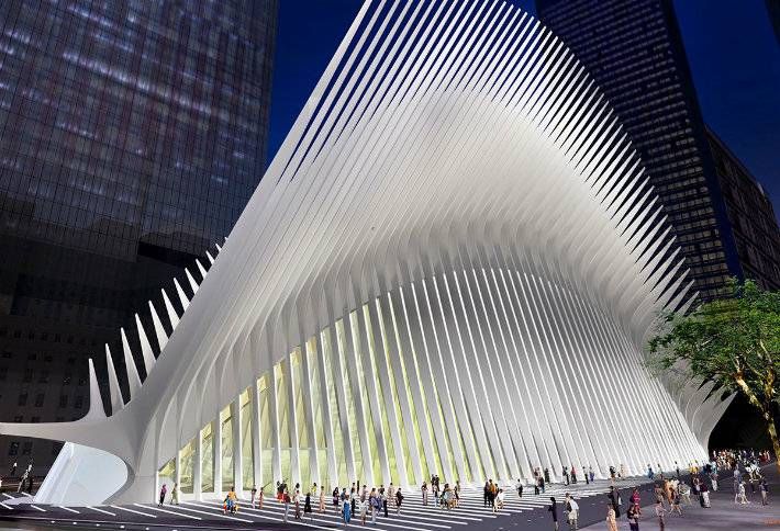 This of course is the reason that the 9/11 memorial is a cut out of two black cubesThere's even a new World Trade Center Performing Arts center in construction that is a cube.The main feature of the memorial area is the"Occulus"Which means "an eye", and it's shaped like 1