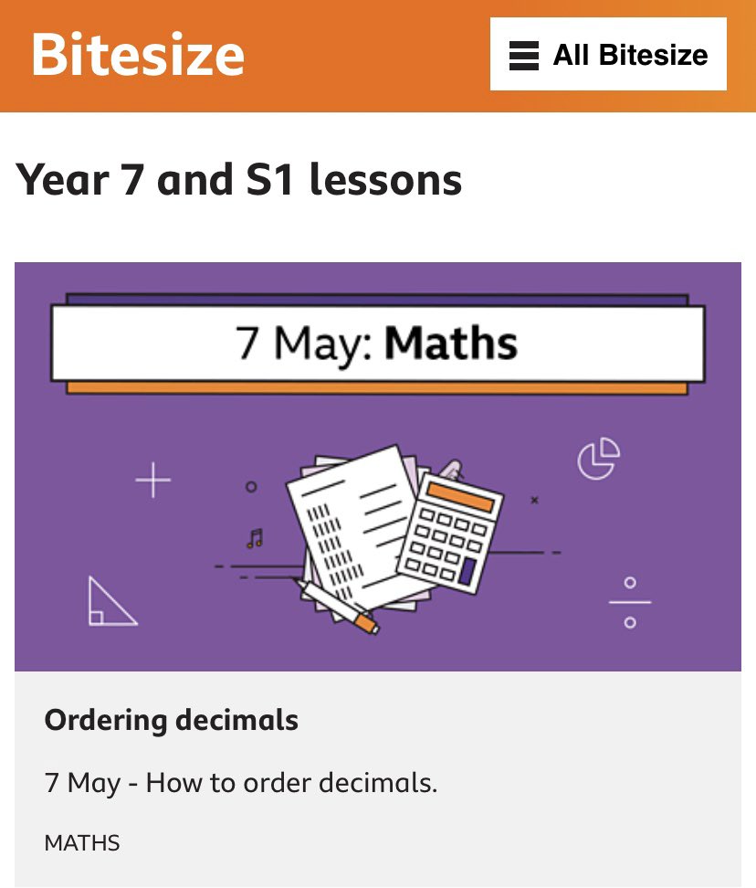 MathsWhizzTutor's tweet photo. We’re featured in @bbcbitesize Year 7 lesson today on decimals 👉🏼https://t.co/ogSYQtV3sJ #BBCBitesizeDaily #homeschooling https://t.co/8uroTE8GHT