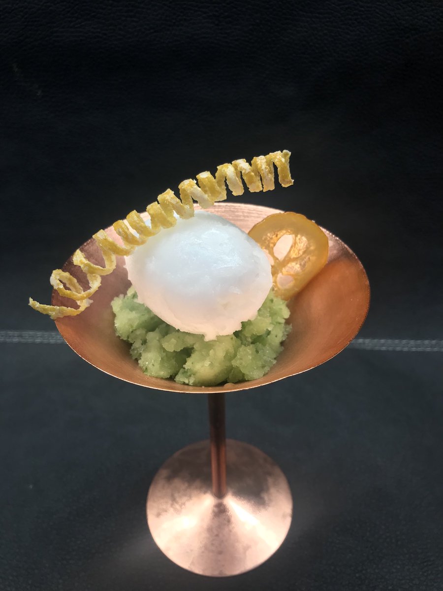 ⁦<a href="/HendricksGin/">HENDRICK'S GIN</a>⁩ sorbet with cucumber granite and crystallised lemon. Happy Friday eve ⁦<a href="/Carpigiani1946/">Carpigiani1946</a>⁩ ⁦<a href="/CarpigianiScott/">Scott Duncan🍦</a>⁩ ⁦<a href="/CarpigianiUK/">CarpigianiUK</a>⁩ #CarpigianiDessertClub #sorbet #craftgin #hendricks #Locktails #cocktails #bartender #cheflife #chefsoftwitter