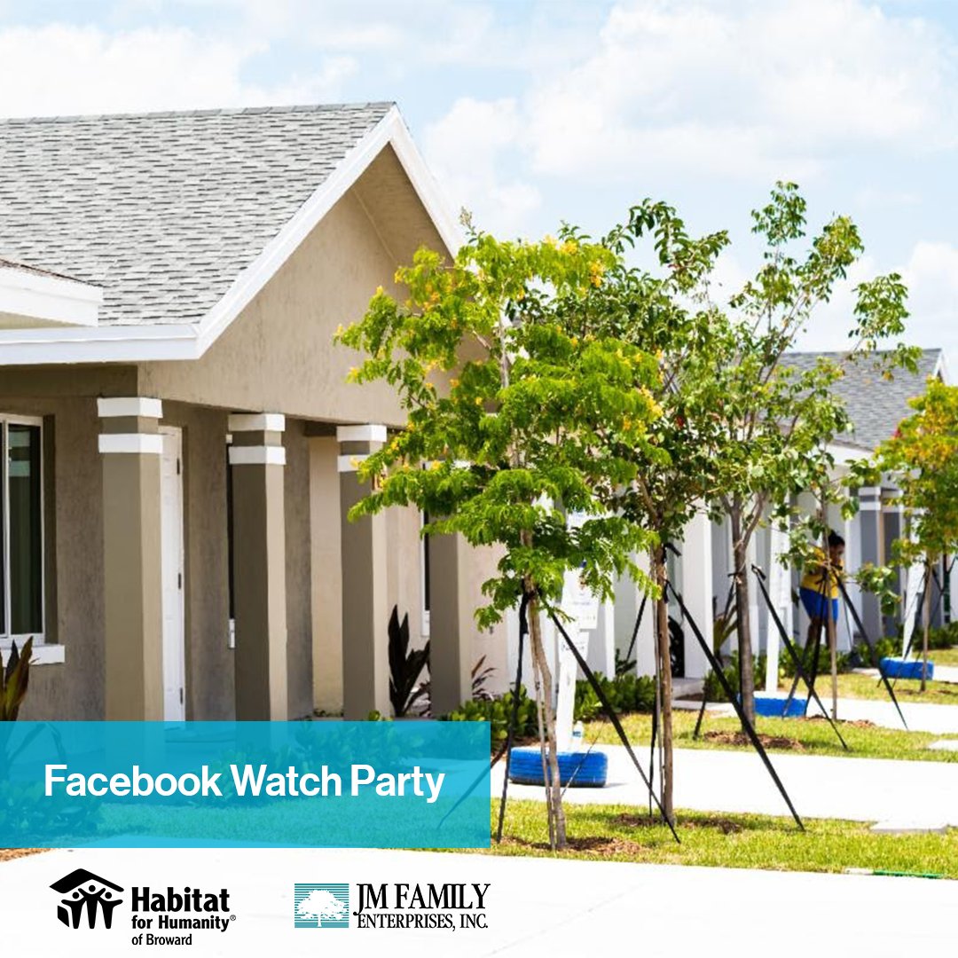 HabitatBroward's tweet image. Hey, #HFHFamily, tune-in to our Facebook Watch Party on Saturday, 5/16/20 at 9:30 A.M. as we, along with @jmfamilynews  , dedicate homes to 4 of our 9 families who are #AlmostHOME! You can participate in the virtual dedication by following this link: bit.ly/2SB644e