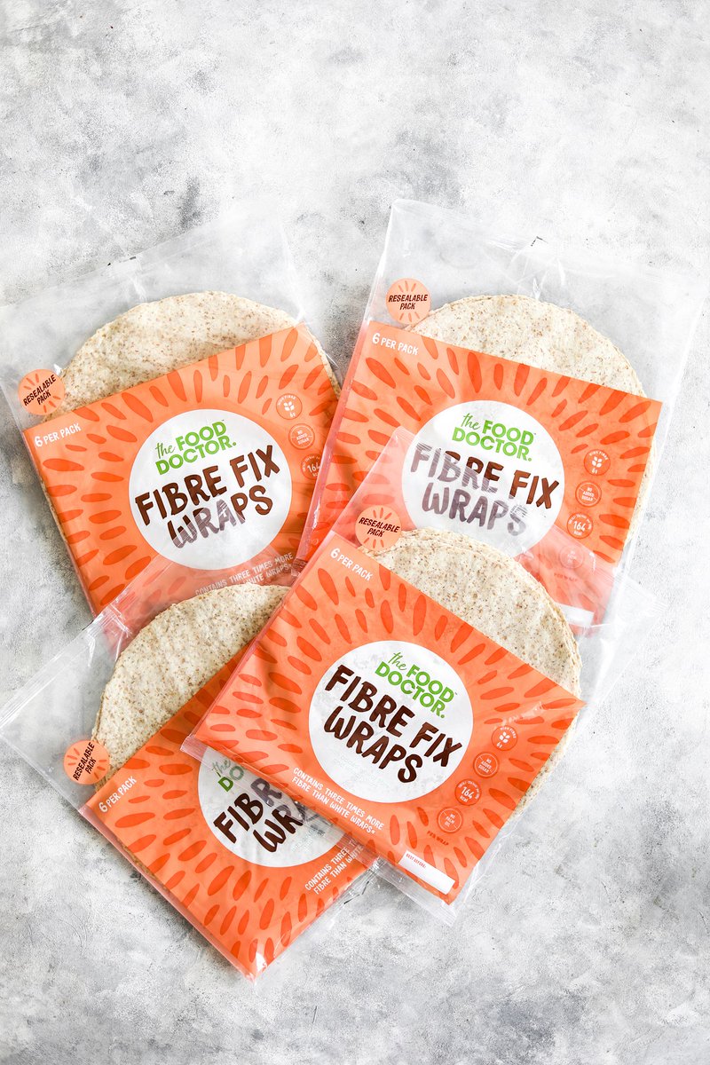 Introducing our brand new Fibre Fix Wraps. Available in <a href="/Tesco/">Tesco</a> stores now at £1.20. We’ve worked with our fantastic team of nutritionists and dietitians to create these delicious wraps. High in fibre, vegan friendly, no added sugar or palm oil. #newproduct #wraps #newproductalert