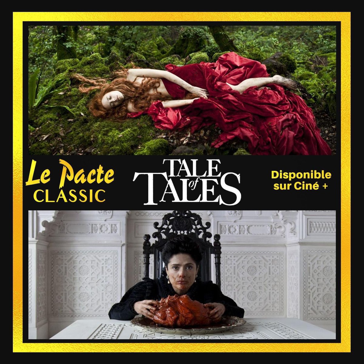 JOUR 53.Salma Hayek, Vincent Cassel, John C Reilly, Toby Jones.Pour son somptueux conte baroque, Matteo Garrone a mis les petits plats (vous l'avez ?) dans les grands.  #LePacteClassic Disponible sur  @mycineplus   https://bit.ly/LP_TaleOfTales 