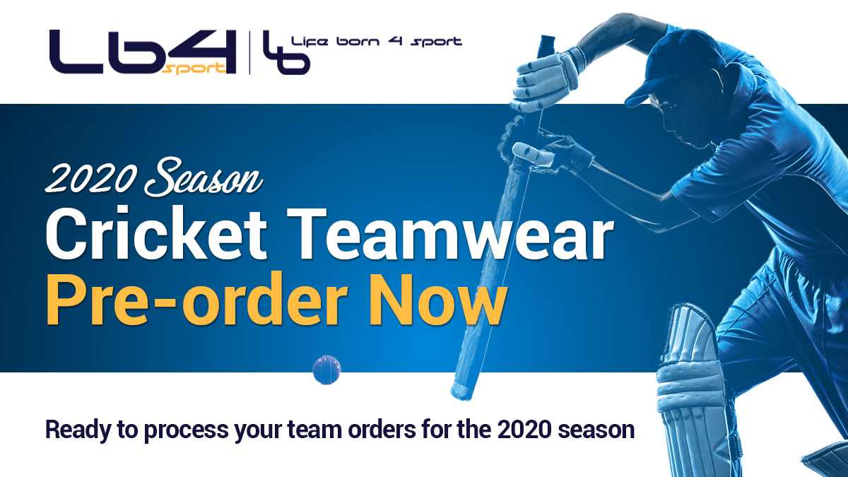 lb4sport's tweet photo. Time to get the ball rolling! Pre-order your teamwear for the 2020 cricket season. Select from our range of comfortable and durable cricket apparel. Create and celebrate the look of being part of a team on and off the field with your custom teamwear. - https://t.co/1A0uOqJxkW https://t.co/0LLe9nLnxN
