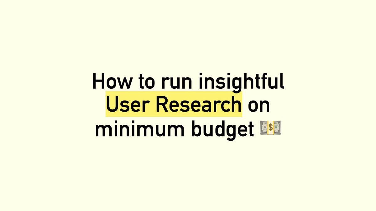 User Research doesn’t need to be a ‘luxury’ - read <a href="/KonstantinKisin/">Konstantin Kisin</a>’s tips on how to conduct #userresearch on a minimum budget💰

bit.ly/3baHHAW

<a href="/uxdesigncc/">UX Collective</a> #uxresearch