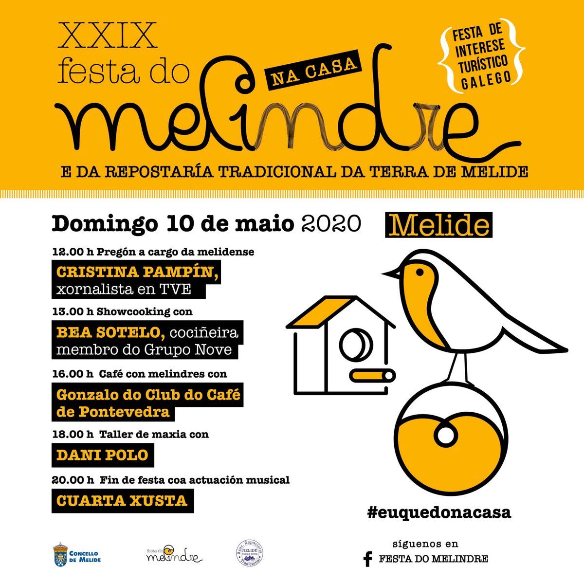 Concello_Melide's tweet photo. 🗣 Aínda que este ano teña que ser diferente.. #Melide celebrará a XXIX Festa do Melindre e da Repostaría Tradicional da Terra de Melide cun amplo programa de actividades adaptado aos tempos que estamos a vivir🏡 

#concellodemelide #festamelindre2020 #ricos #melindres #amendoado https://t.co/oDHCkc4108