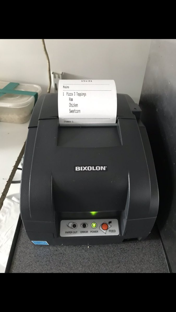 Tillwise's tweet photo. 2 Epos Systems running SamTouch Software, linked to a Kitchen Printer installed at Royal Hill, Shrewsbury ✅ These Tills are linked to SamTouch Office, giving this business owner access to his Till data from any destination in the world via a web browser. #SAM4S #SamTouch #Epos https://t.co/XOZRc4kguS