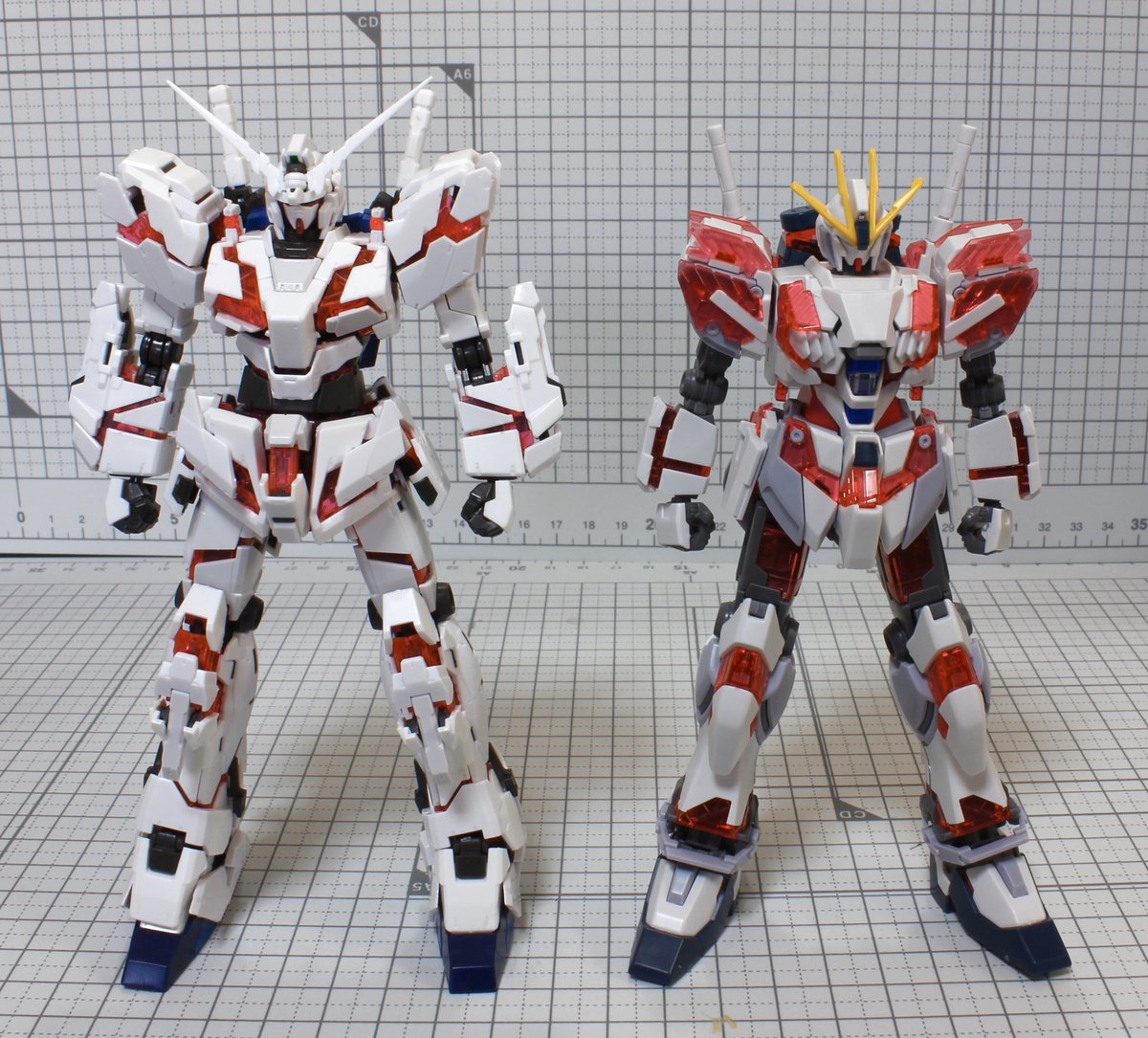 お手軽ミキシングということで第1弾はHGナラティブガンダム(C装備)×RG