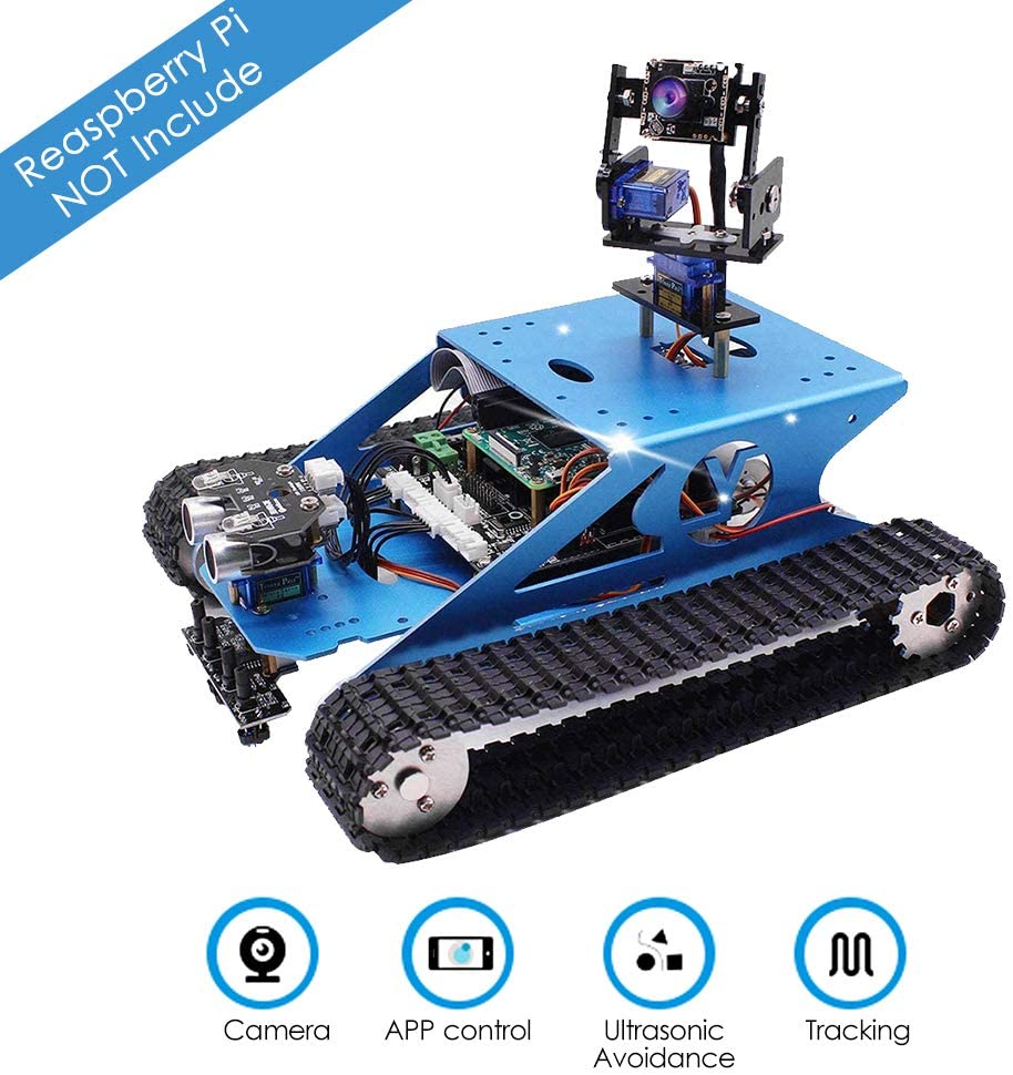 IntoRobotics's tweet image. New: Tank #Robot kit with WiFi video streaming (compatible #raspberrypi) 

amzn.to/2Wd58oR
