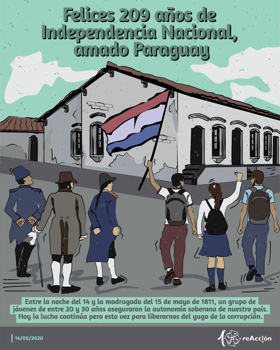 reAccionpy's tweet photo. Hoy en la lucha por la independencia de la corrupción y el amiguismo, los próceres son estudiantes.
Seguimos trabajando por oportunidades y por #TransparenciaPY, en honor a la genuina libertad de nuestro #Paraguay. https://t.co/5Low4dNu0t