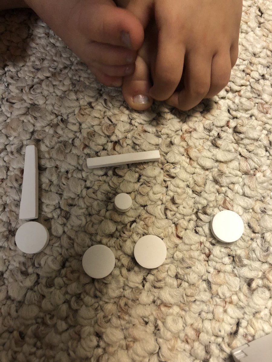 msteckelberg's tweet image. @AGlover4EDU you asked what else 2 yo Jessi would create with @EiE_org materials - here you go!  Fitting shapes into the pen holder cube, making a face and building steps for Mr. Racoon!  @EiE_org #WeeEngineer #grandmatime