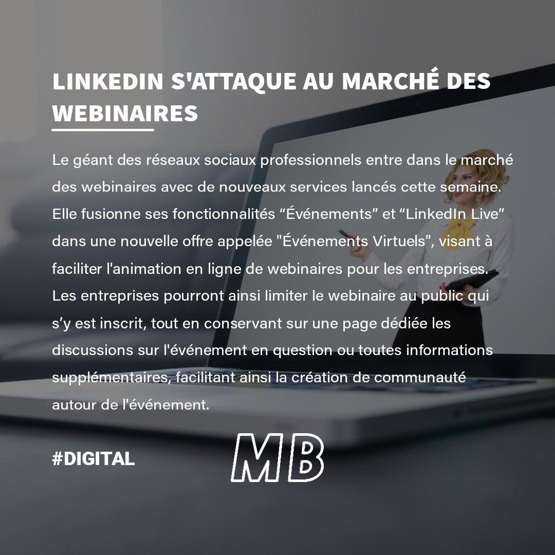 MindBlownFR's tweet photo. 🗞Le Daily Blow, tous les jours à 20h du Lundi au Vendredi pour faire le plein de l’actu tech ! @LinkedInFrance @NBAFRANCE @FacebookFR  @GoogleFR 

Daily Blow l’actu qui te retourne le cerveau ! 🤯

#tech #numerique #nba #IA #Data #Cloud #VMWare #Google #Facebook #LinkedIn #AI https://t.co/WPADYzU372