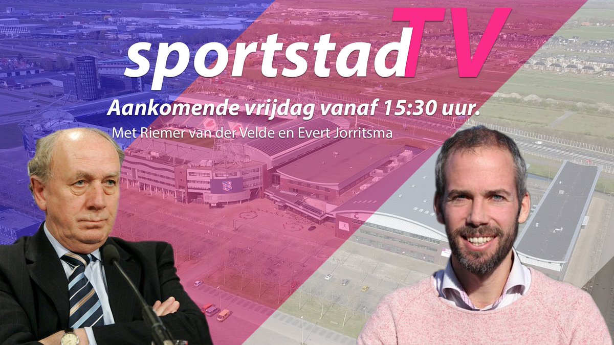Moarn yn <a href="/sportstadtv/">sportstadtv</a> de earefoarsitter fan <a href="/scHeerenveen/">sc Heerenveen</a> Riemer van der Velde en <a href="/JorritsmaEvert/">Evert Jorritsma</a> fan <a href="/TopsportNoord/">Topsport NOORD</a>.