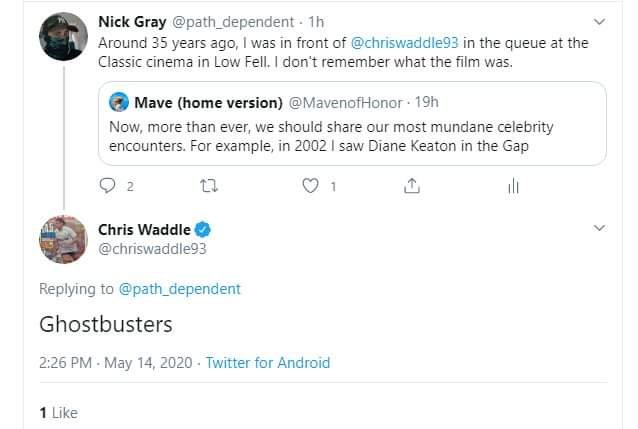 Have to reshare this from today - my best ever twitter interaction and I can't imagine anything surpassing it.