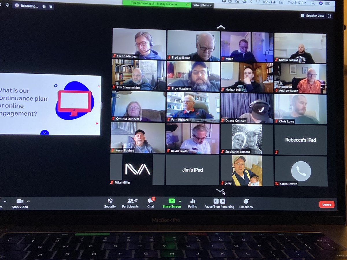 MaritimePAOC's tweet photo. Online with leaders today. These people are amazing. https://t.co/U0TVUJ1Awr