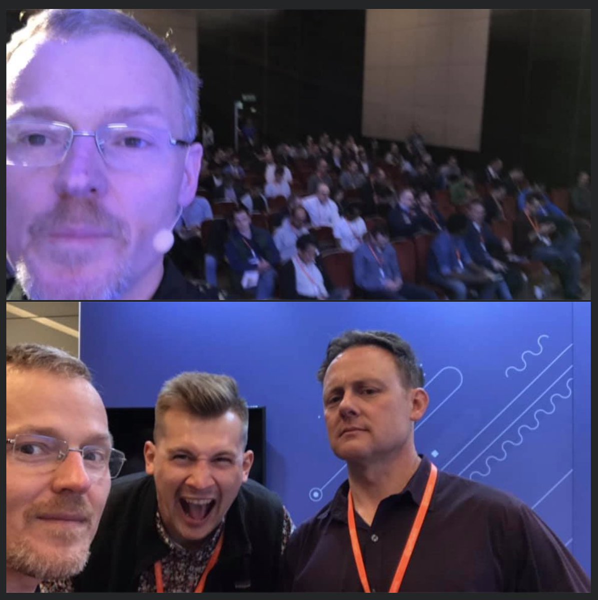 nbuesing's tweet photo. I received a reminder of what I was doing 1 year ago.
Thanks, @gAmUssA and @tlberglund for making it fun. #TimSelfie #ViktorSelfie #NeilTryingToFitIn https://t.co/mg69EN4x4d