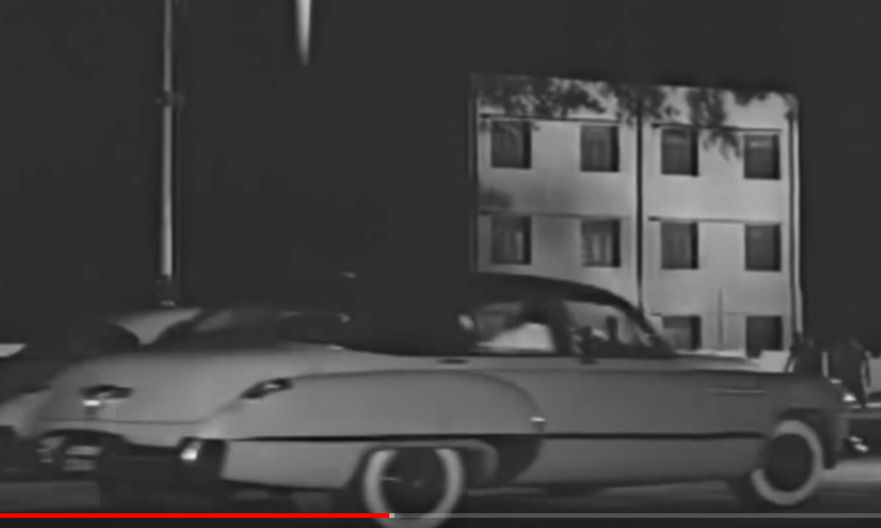 Interestingly the scene has a 1949 Buick Super convertible passes by in the same scene. This movie was shot in Hyderabad and Madras. The Hillman is in Hyderabad. I presume this scene was a studio shot in Madras. Now NTR did own a Buick but was this his?