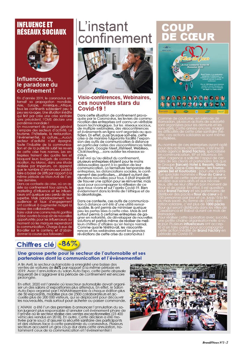 NawalHouti's tweet image. La voilà !
BrandFNews N2. Beaucoup d'infos dans le contexte du covid-19.Je vous souhaite une bonne lecture! 
# #brandfactory #agencerp #soyezjusteunique #covid_19 #restezchezvous #influenceurs #sensortir_sanssortir