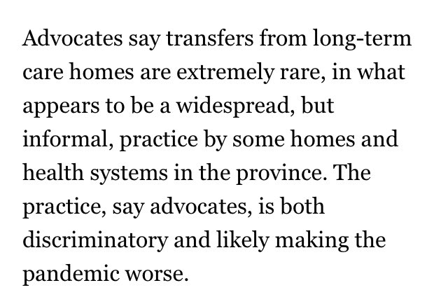 Ottawa, Canada: Covid sufferers kept in care homes, not sent to hospital. Whilst I agree it would be very difficult to treat a dementia patient with oxygen, were they being isolated from others in the home?  https://ottawacitizen.com/news/local-news/no-transfer-policy-at-some-long-term-care-homes-denies-residents-rights-during-pandemic-say-advocates/