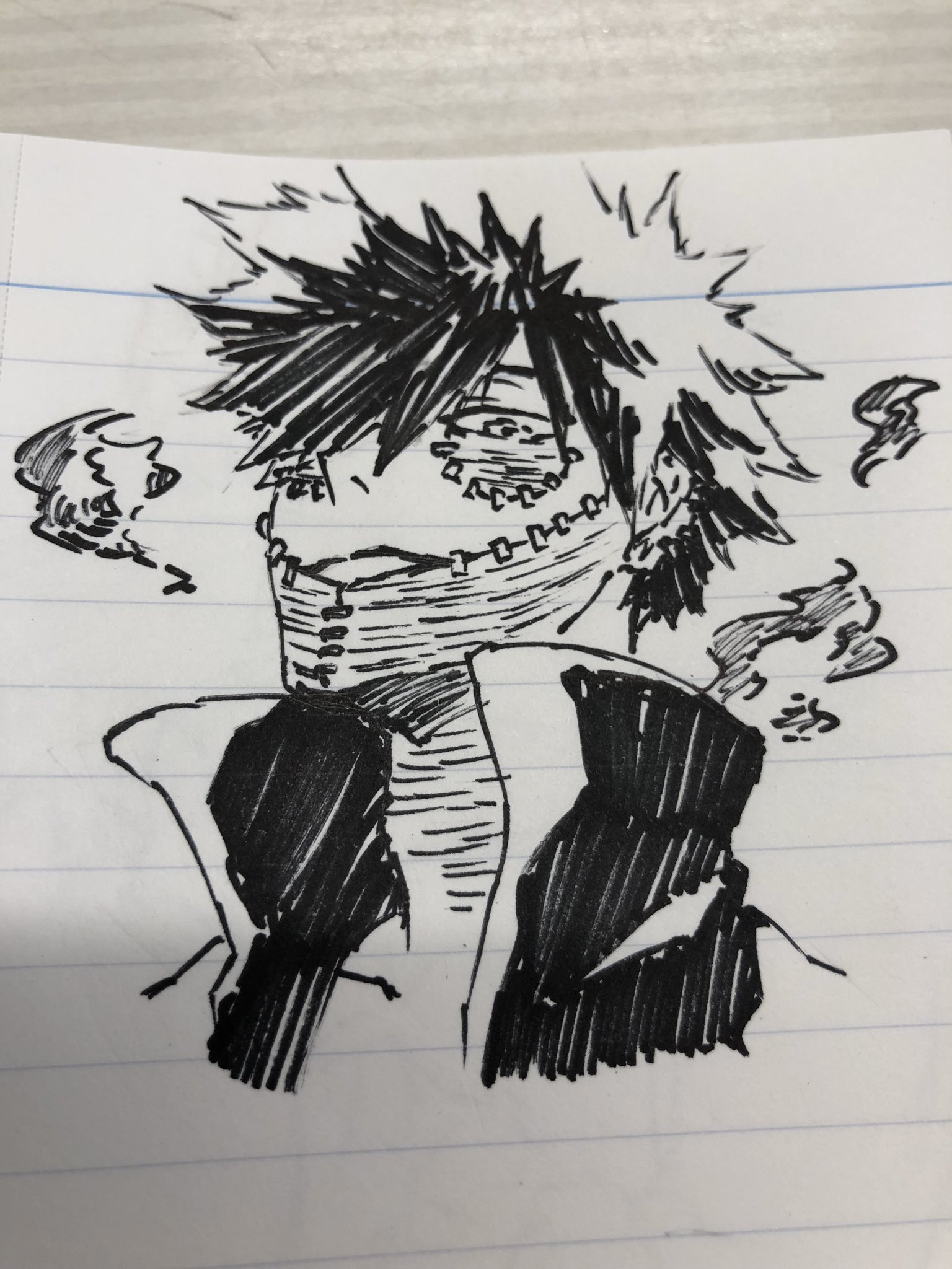 ケル あんまり版権使いたくないんだけど Lineのアイコンを荼毘にした かっこよく描いたけど 荼毘ってかっこいいよな アナログはフリーハンドね T Co Wjeayxxxhn Twitter