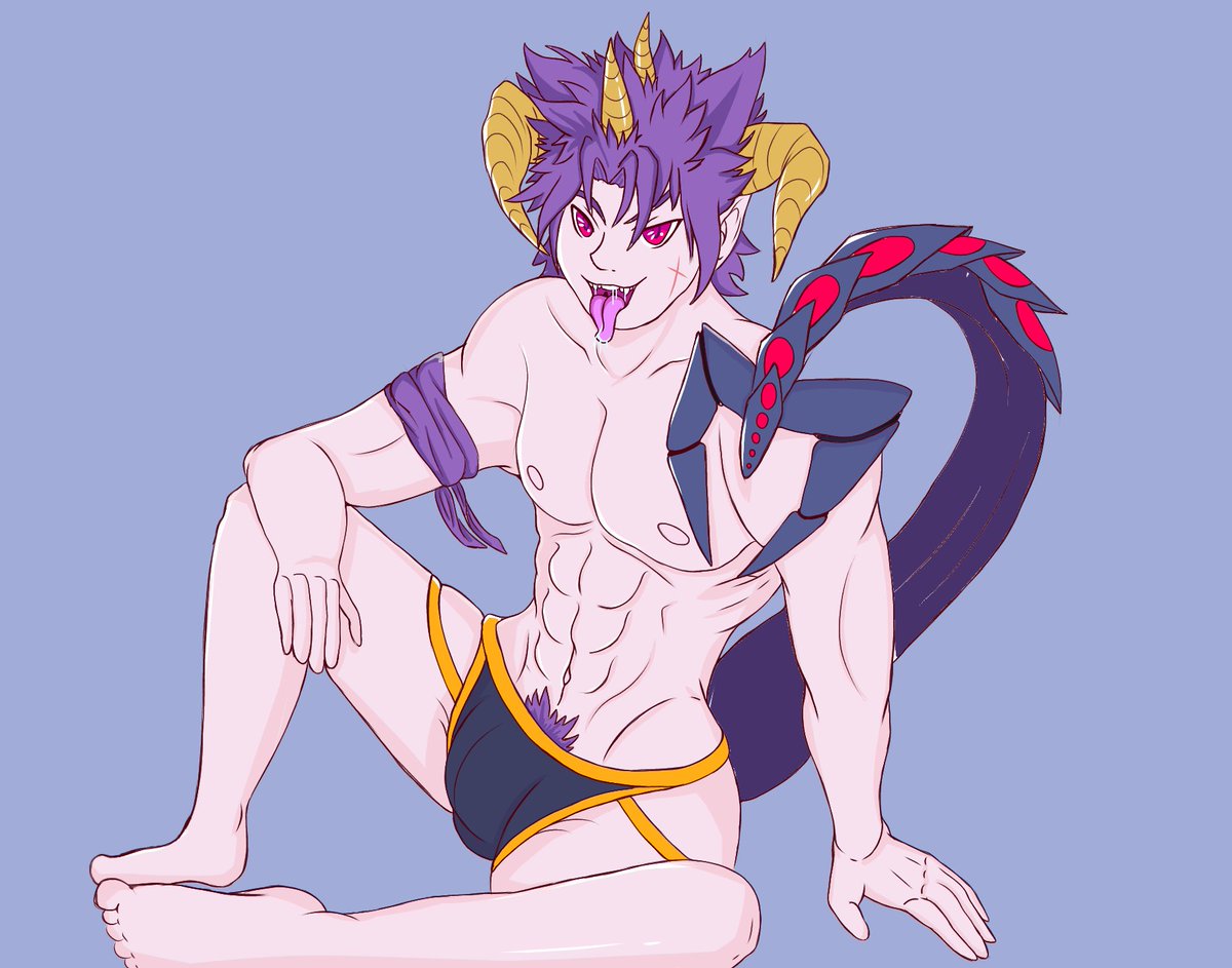 XalgenN's tweet photo. Here's a Demon Yoichi concept for @L3mon_ssi 's Devil's Book Au 💜😈
•
•
•
•
•
#drawing #draw #sketch #digitalArt #mangastyle #demonBoy #camBuddy #mikkoukun #Yoichi #YoichiYukimura #jockstrap #yaoi #yaoidraw #fanart #BL #Nsfw #NsfwArt #NsfwArtist https://t.co/ldNuJaj6IE